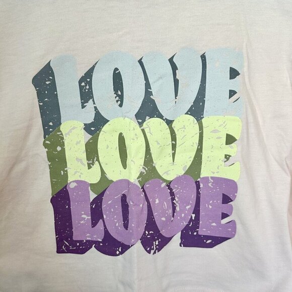 NWT Abound by Nordstrom Love Cropped Graphic Tee - Size: Large - Picture 6 of 8